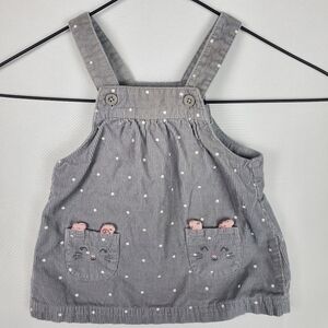 Infant Girls CARTER'S Sleeveless Bunny Polka Dot 100% Cotton Dress - 6 Months